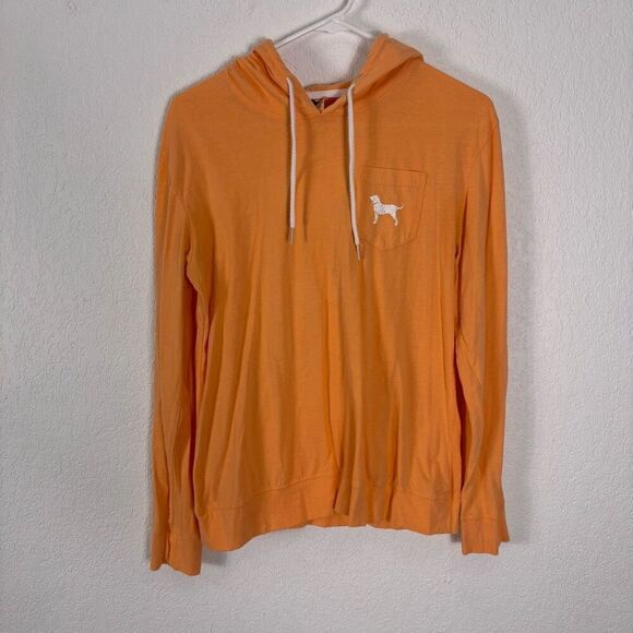 The Black Dog Orange Hooded Long Sleeve Top Women's Size Medium - Picture 1 of 10